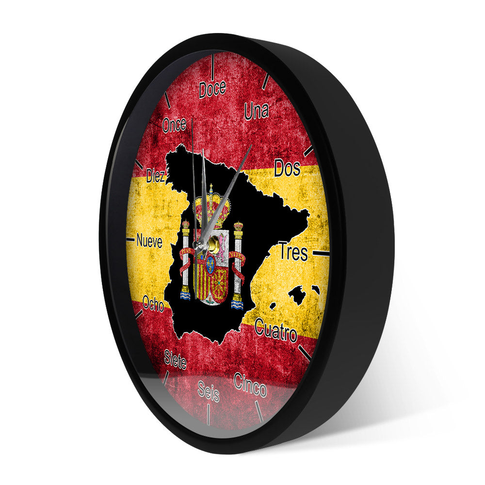 Flag Of Spain Sound Activated Wall Clock