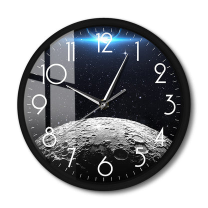 Planet Earth And Moon Sound Activated Wall Clock