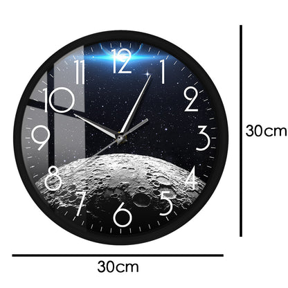 Planet Earth And Moon Sound Activated Wall Clock