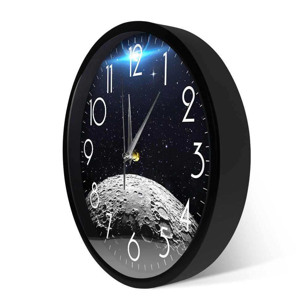 Planet Earth And Moon Sound Activated Wall Clock