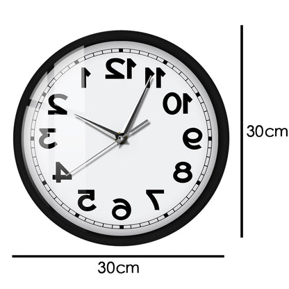 Counter Clockwise Backwards Clock Sound Activated Wall Clock