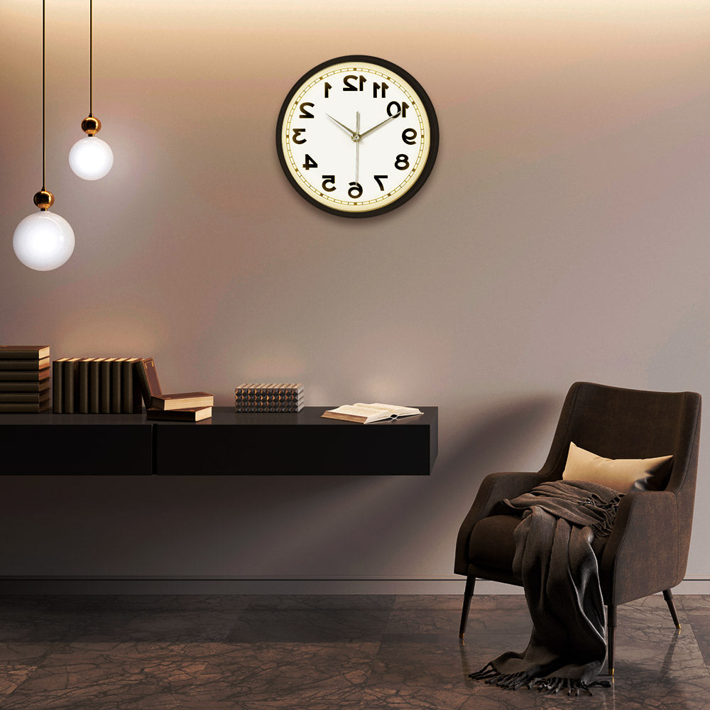 Counter Clockwise Backwards Clock Sound Activated Wall Clock