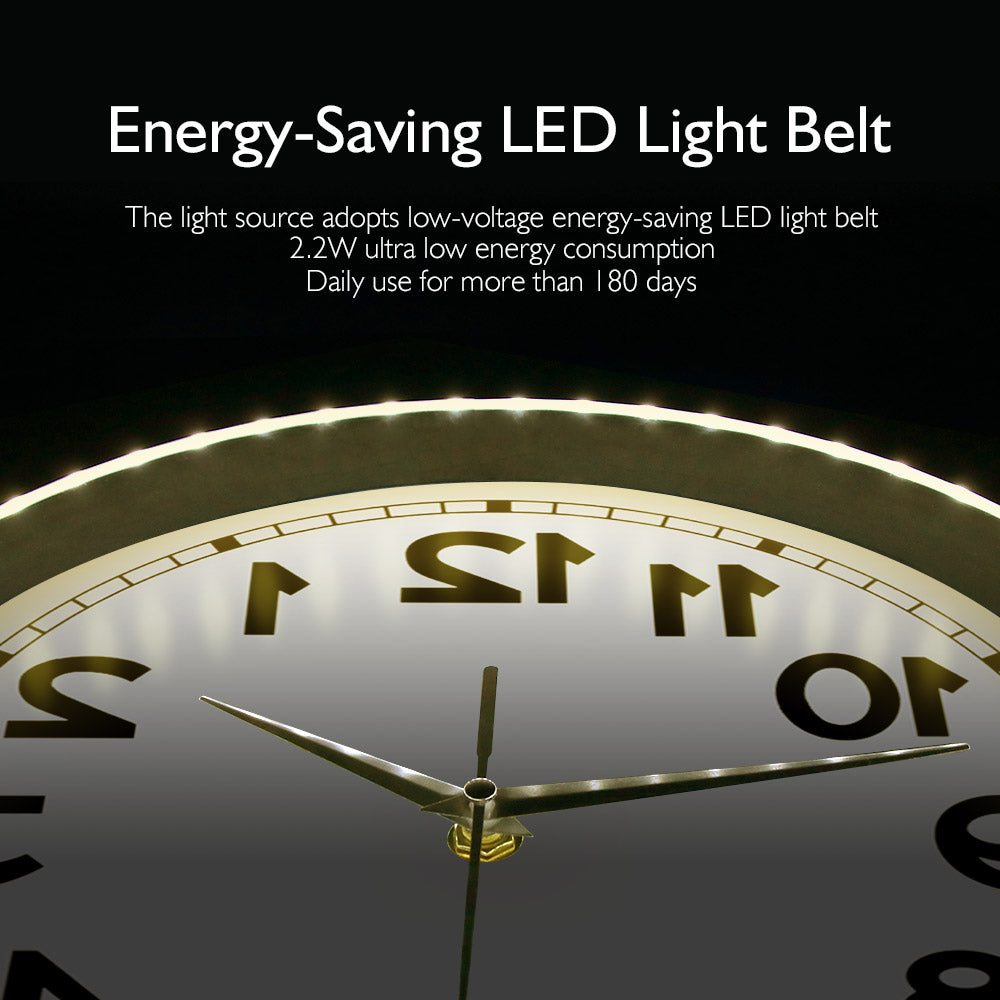 Counter Clockwise Backwards Clock Sound Activated Wall Clock