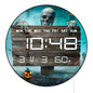 Pumpkins And Skeleton In Graveyard Halloween LED Digital Wall Clock Horror Skull Electronic Clock Timer Date Temperature Display