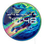 Astronaut Flying Over Earth Planet Electric Wall Clock Large Numeric Display Cartoon Spaceman Home Decor LED Digital Wall Clock