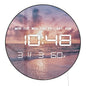 Sea Sand Beach Landscape LED Digital Wall Clock Tropical Seascape Sunset Sky Sunlight Large Number Wall Desk Use Electric Clock