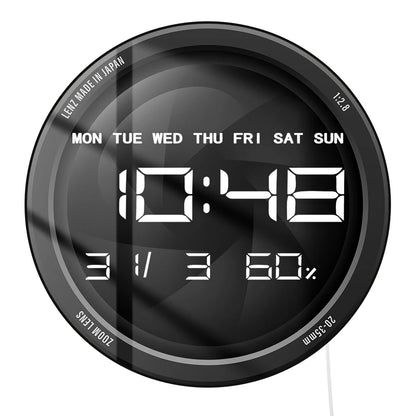 Camera Photo Lens LED Digital Wall Clock for Photo Studio Decorative Photographer Electric Wall Clock Photography Lovers Gift