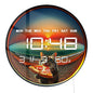 Cat Eating Pizza Electronic Wall Clock with Temperature Humidity Calendar Date Large Display LED Auto Dimming Digital Wall Clock