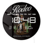 Wild Life Rodeo Modern Digital Wall Clock Cowboy Riding Horse Western Home Decor Electric Wall Clock Large LED Numbers Display
