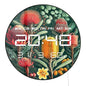Australian Wildflower Floral Art Dual Purpose Digital Wall Desk Clock Botanical Home Decor 12/24hr Timer Electronic Wall Clock