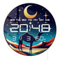 Camel with Crescent Moon LED Digital Wall Clock Gold Accents Desert Home Decor 12/24hr Electronic Wall Clock with Calendar Date