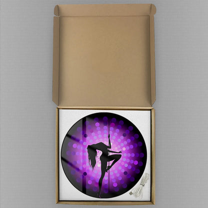Pole Dancing Girl LED Digital Wall Clock For Dancing Studio Steal Tube Dancer Silhouette Electric Numeric Clock Wall & Desk Use