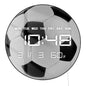 Football Ball Modern Design Electronic Wall Clock with Timer Date Temperature Display Soccer Sports Decor LED Digital Wall Clock