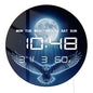 Flying Owl with Full Moon LED Auto Dimming Digital Wall Clock Electronic Wall Clock with Jumbo Numbers Calendar Date Temperature