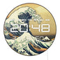 The Great Wave Large Electronic Wall Clock Retro Japanese Home Decor LED Digital Wall Clock Timer with Temperature Calendar Date