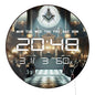 Freemasons Square and Compass LED Digital Wall Clock Mason Symbol Masonic Decor Electronic Wall Clock with Calendar Temperature