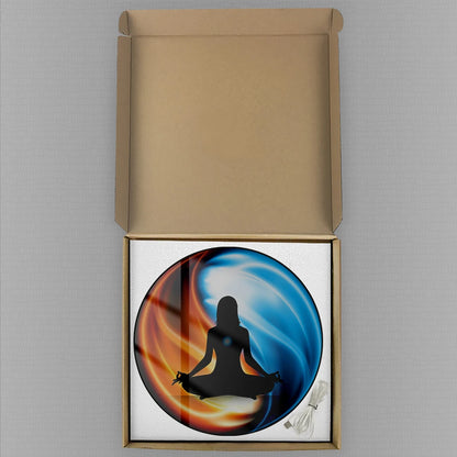 Yin Yang Meditation Symbol Modern Design LED Digital Wall Clock For Yoga Studio Harmony Tao Relaxation Electric Numeric Clock