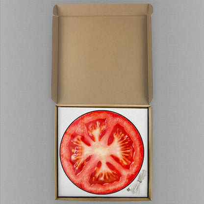 Tomato Slice Printed Kitchen Wall Clock With LED Large Numeric Display Vegetarian Foodie Art Home Decor Electronic Wall Clock